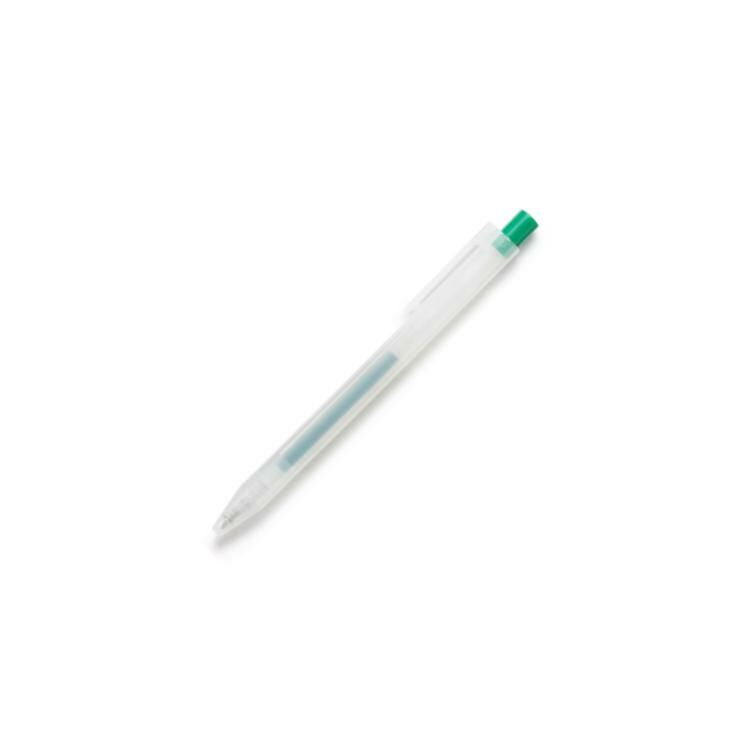 無印良品 MUJI 自由換芯按壓滑順膠墨筆/綠色/0.3mm