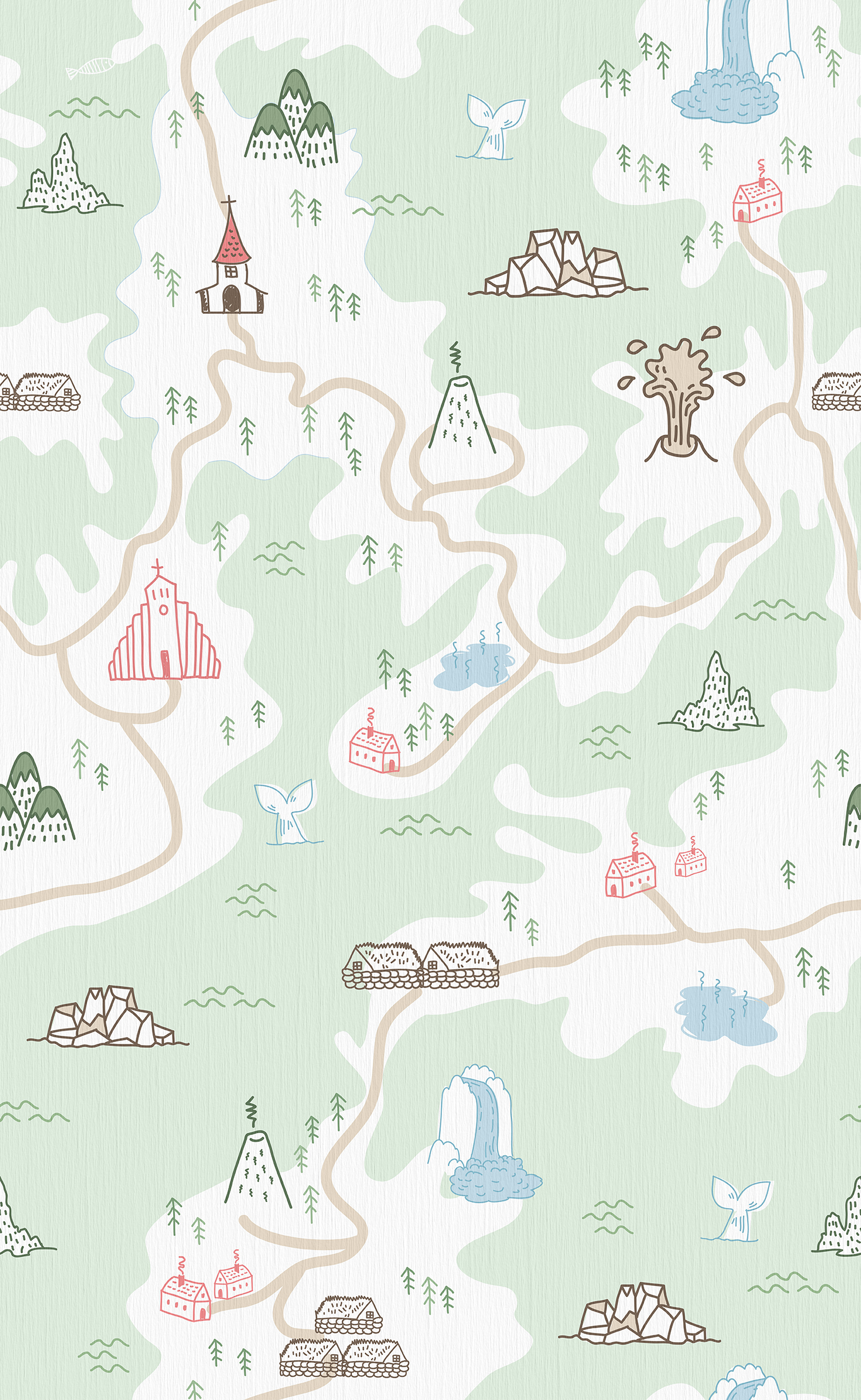 美牆壁布//雷克雅維小鎮(約1.5坪/捲)