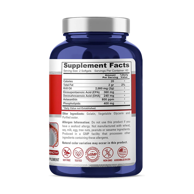 NusaPure Antarctic Krill Oil 2000mg , 120 Softgels