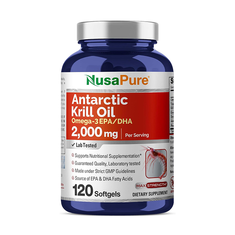 NusaPure Antarctic Krill Oil 2000mg , 120 Softgels
