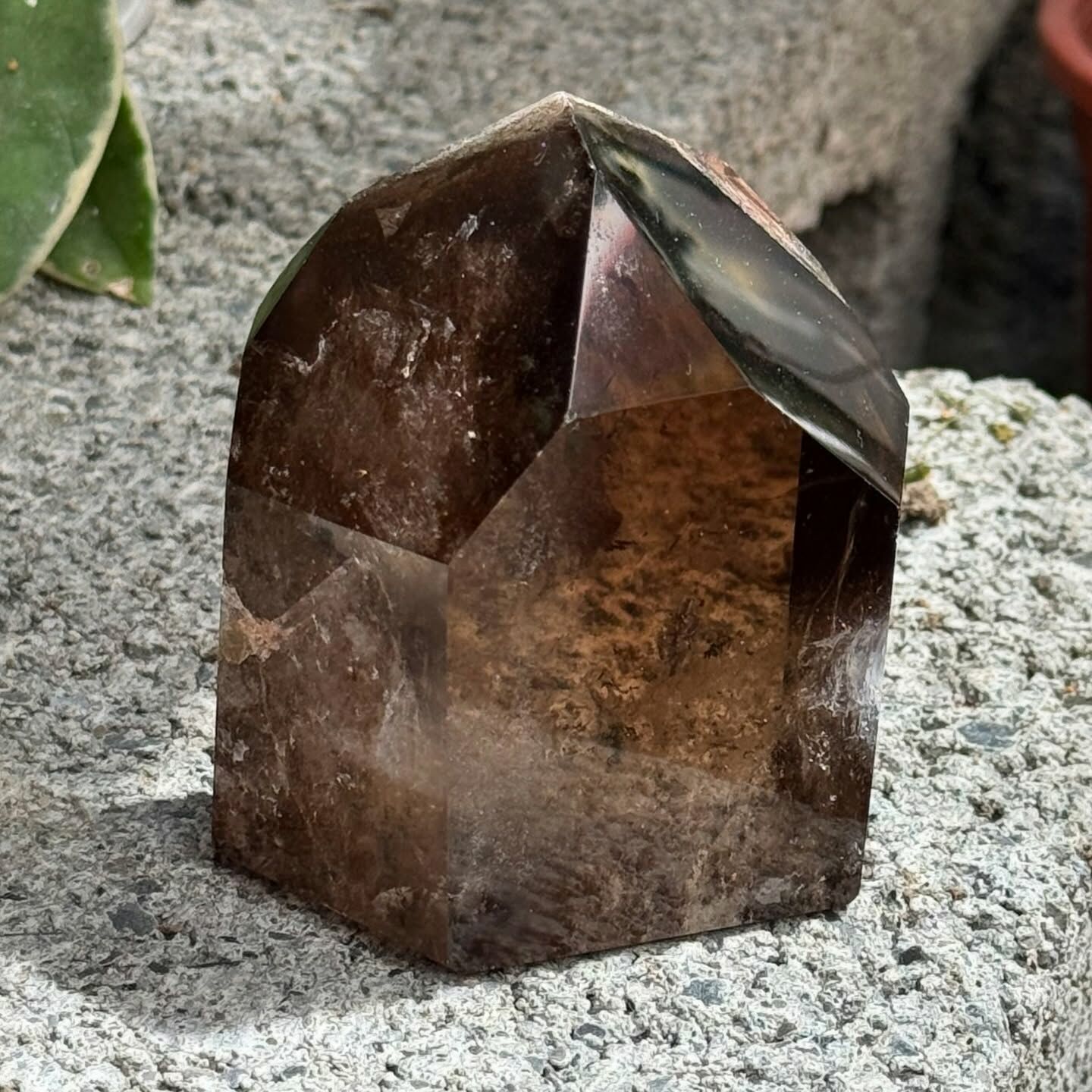 [原石] 茶晶幽靈水晶 水晶擺件 359g