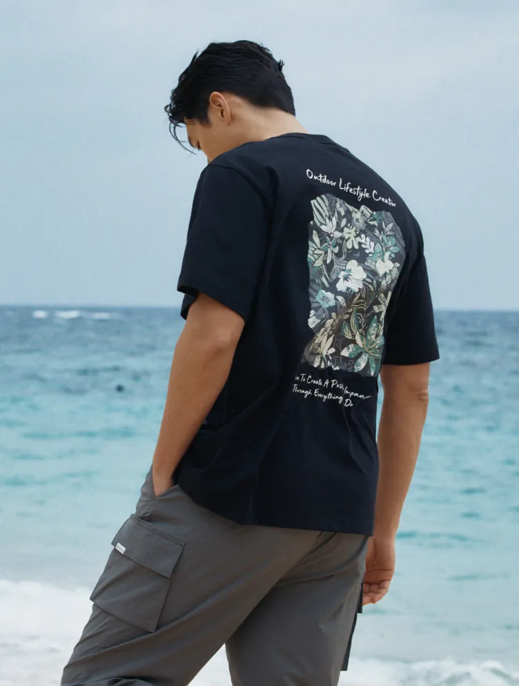 [PEAK] Cotton Tropical Short Sleeve T-Shirt 韓国 snow peak Cotton Tropical Short Sleeve T-shirt 25SS