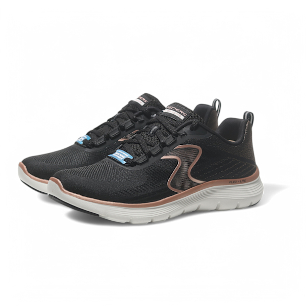 SKECHERS 休閒鞋 FLEX APPEAL 5.0 黑金 休閒 健走鞋 女 150215BKRG