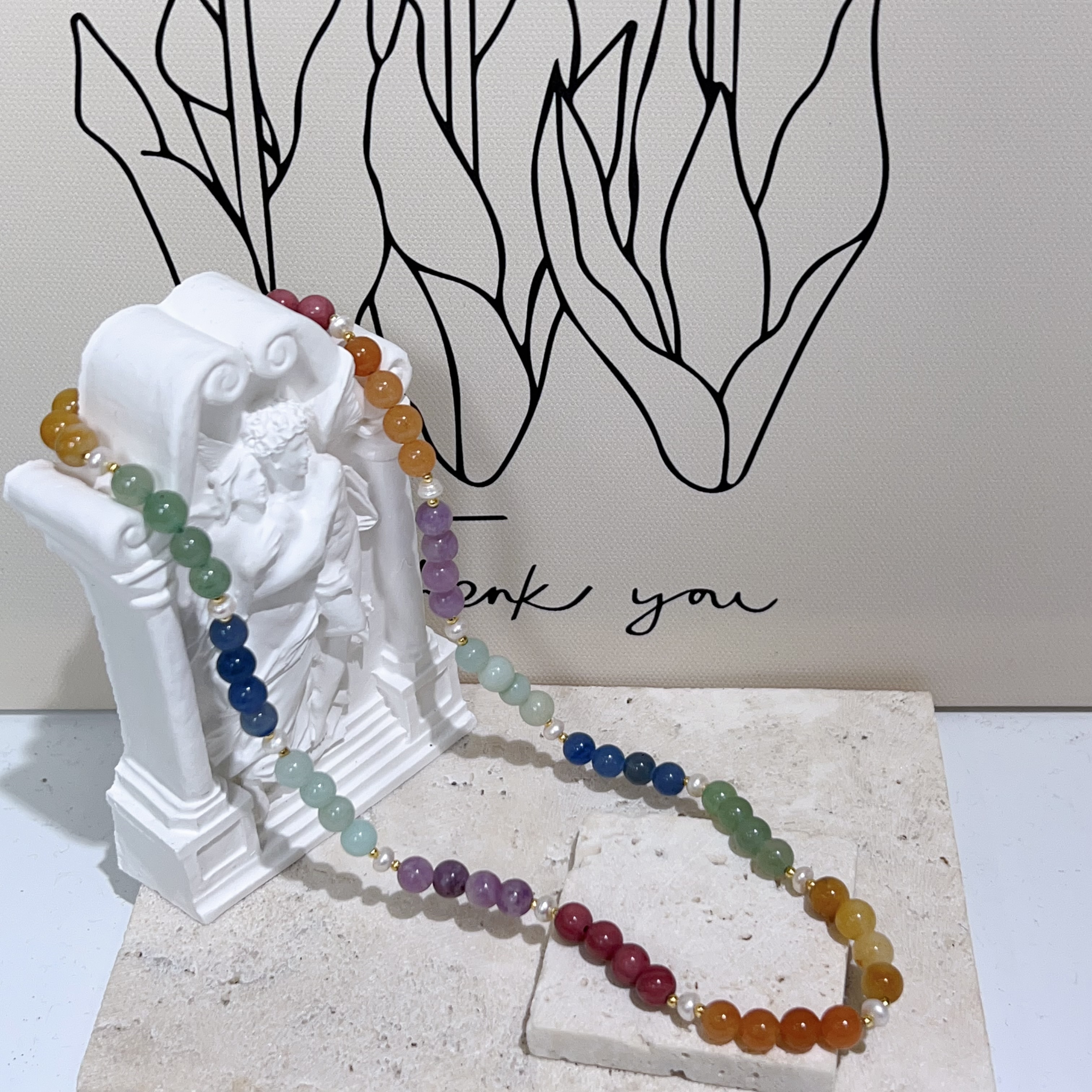 多寶拼珍珠頸鏈 （44-47cm)