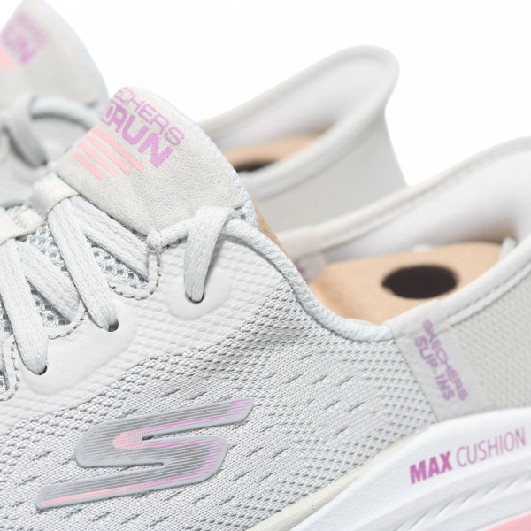SKECHERS 慢跑鞋 MAX CUSHIONING 灰粉 瞬穿 厚底 女 128947GYPR