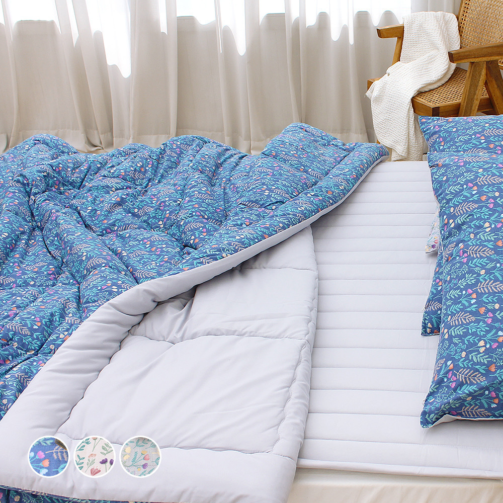 【現貨】☁️100% 韓國自家工廠床品☁️｜鬱金香花園 (春夏薄被/枕套)