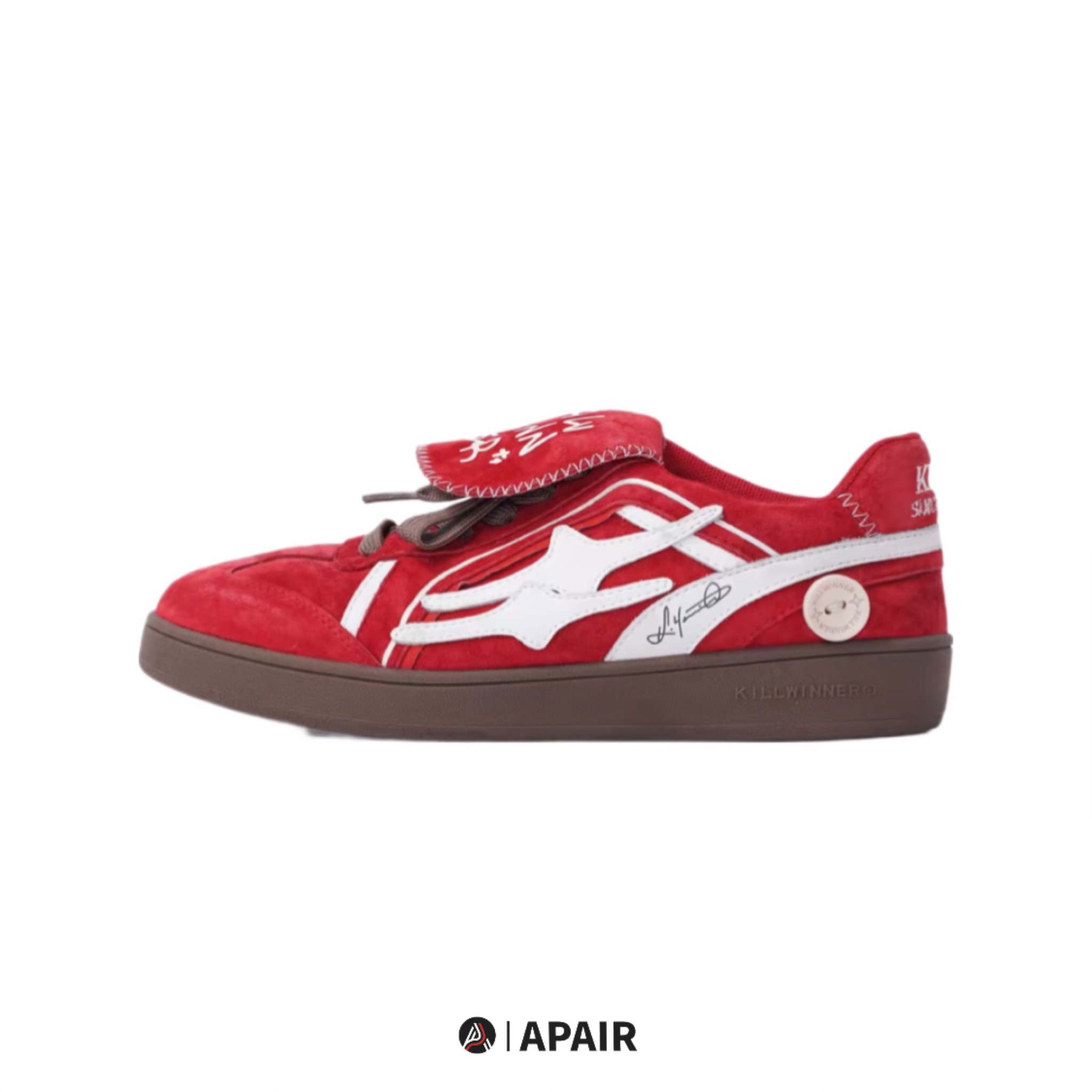 【APAIR】預購 Killwinner 紅絲絨 德訓鞋 紅焦糖底 男女款 情侶鞋 KWDX240201