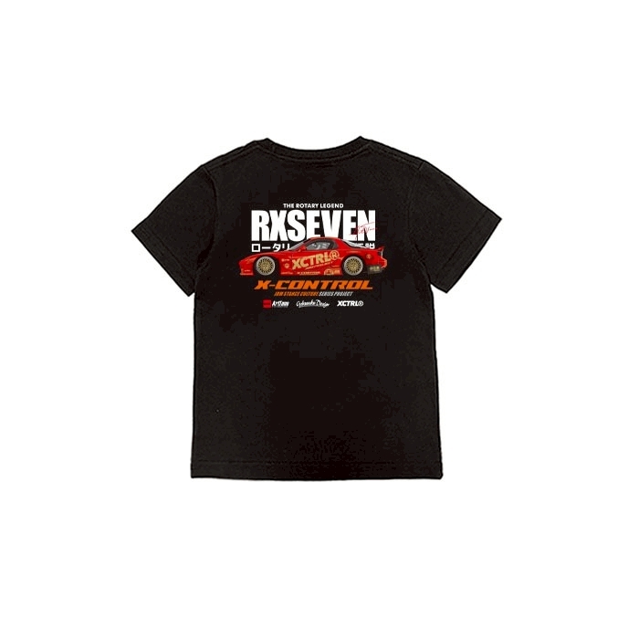 XCTRL x Gokuraku 極楽聯名JDM-A計畫童裝短T-黑