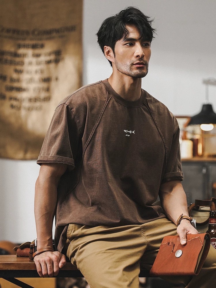 AW 解構 魚骨 水洗 復古 短T 剪裁 限量開團 現貨 (310)