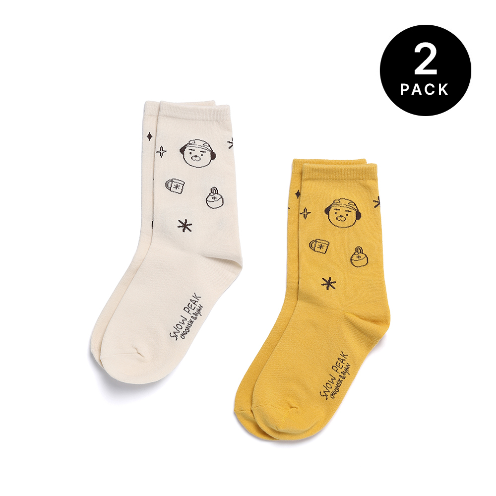 【代購】Snow Peak X Kakao Friends Crew Socks 2Pack 襪子 組合 S25SUFSO81MS