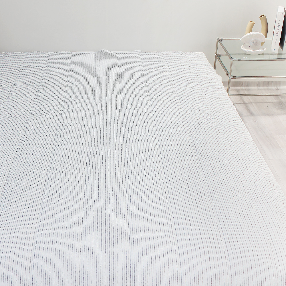 ☁️100% 韓國自家工廠床品☁️｜極緻冰感直條涼感被 (涼感被/雪皺紗枕套)