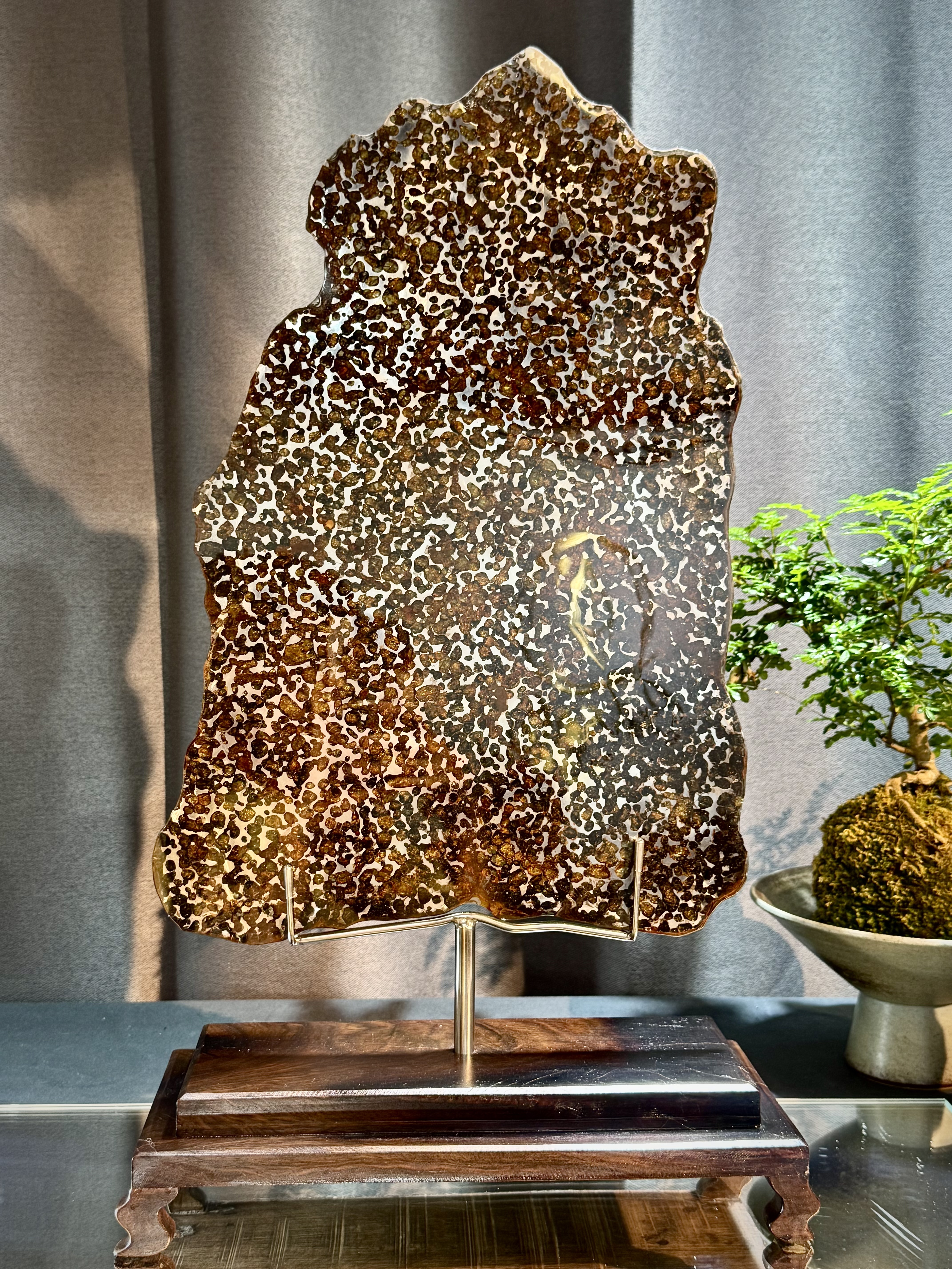 頂級橄欖隕石擺件 6013