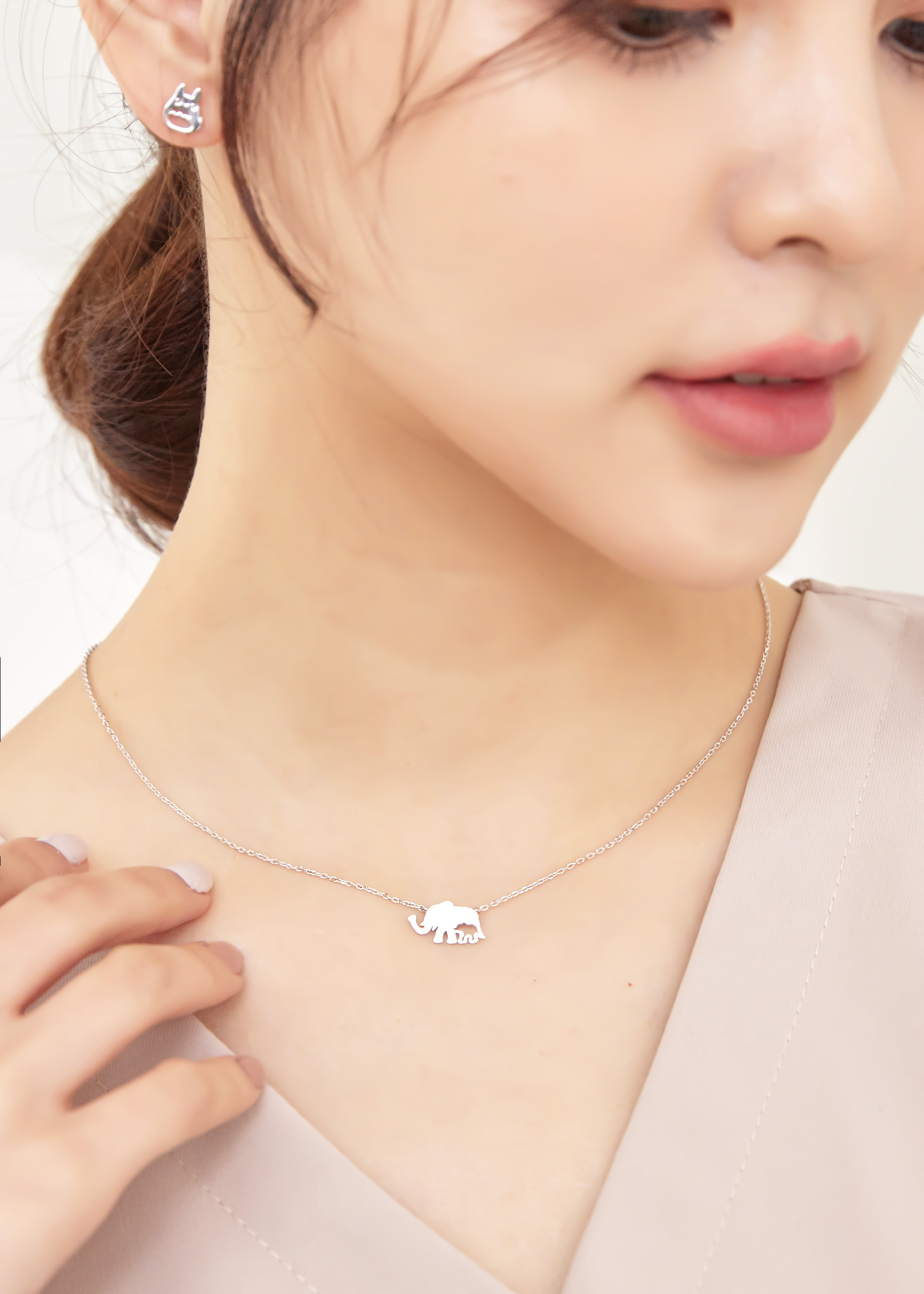 大象帶寶寶 項鍊