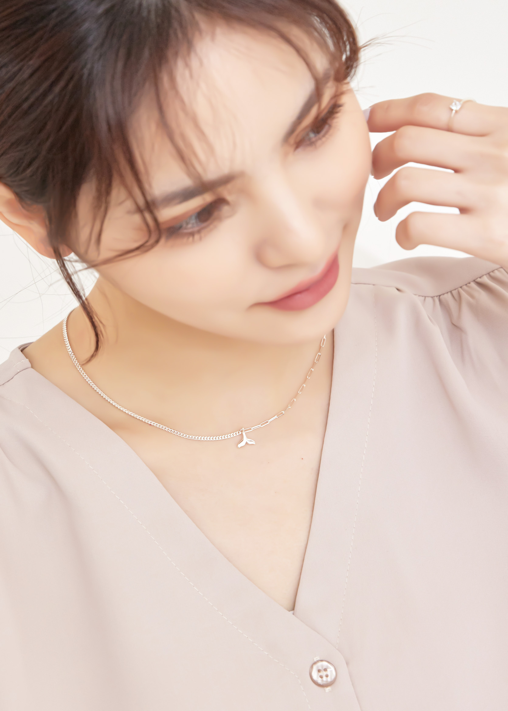 人魚不對稱 純銀項鍊