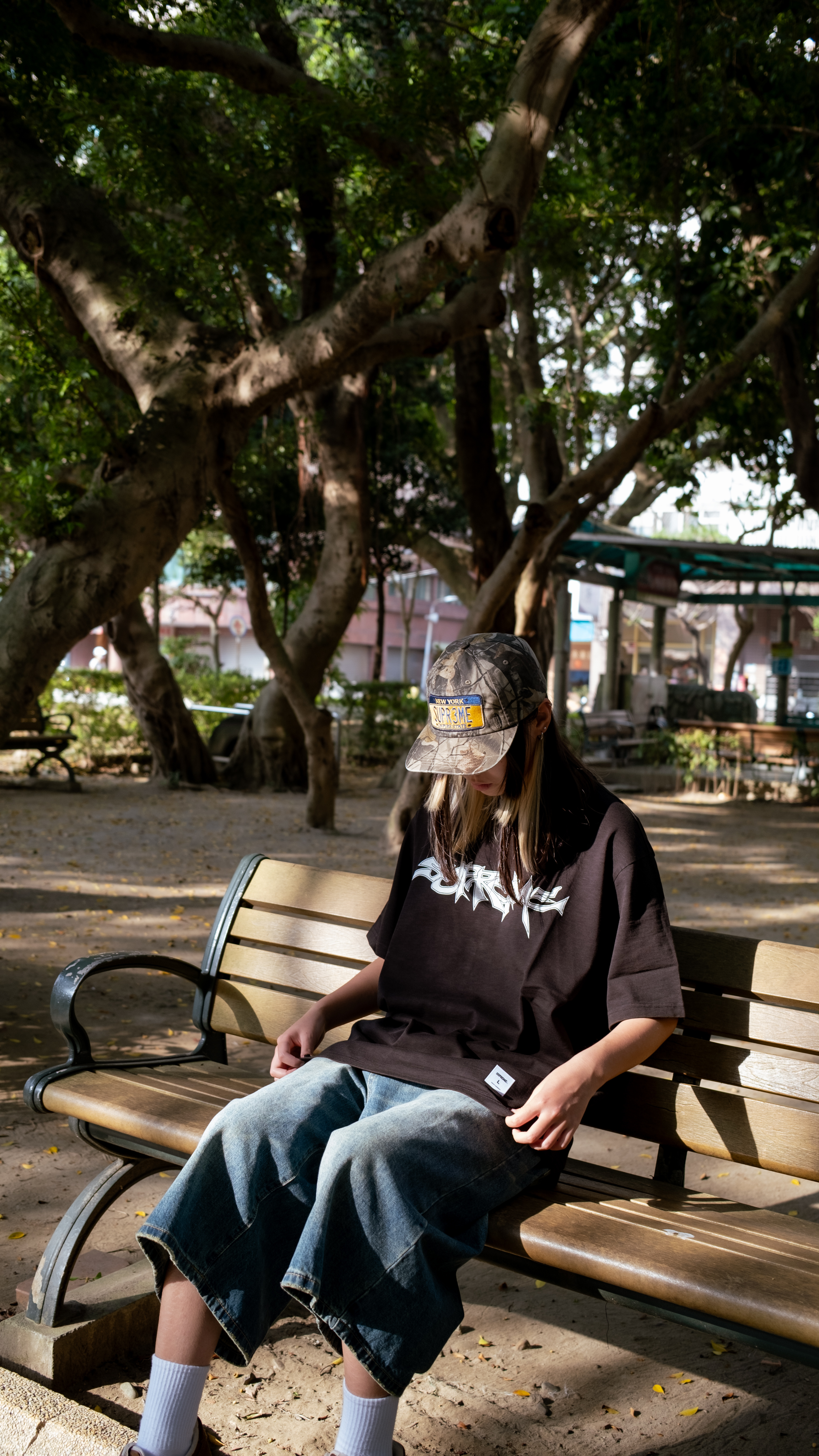 -(B3c05)-SUPREME MENTAL S/S TOP T-SHIRT 竹節棉 字體 膠印 短Ｔ黑色/橄欖綠/白色/藍色/黃色-SS25KN49