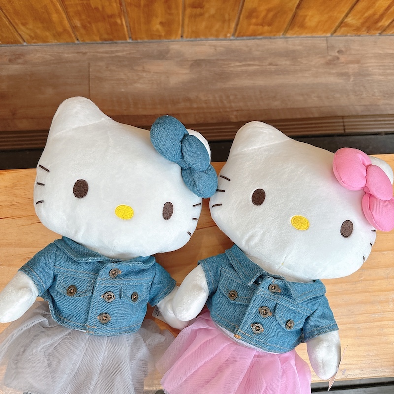 《04172》穿牛仔外套的kitty玩偶/12吋