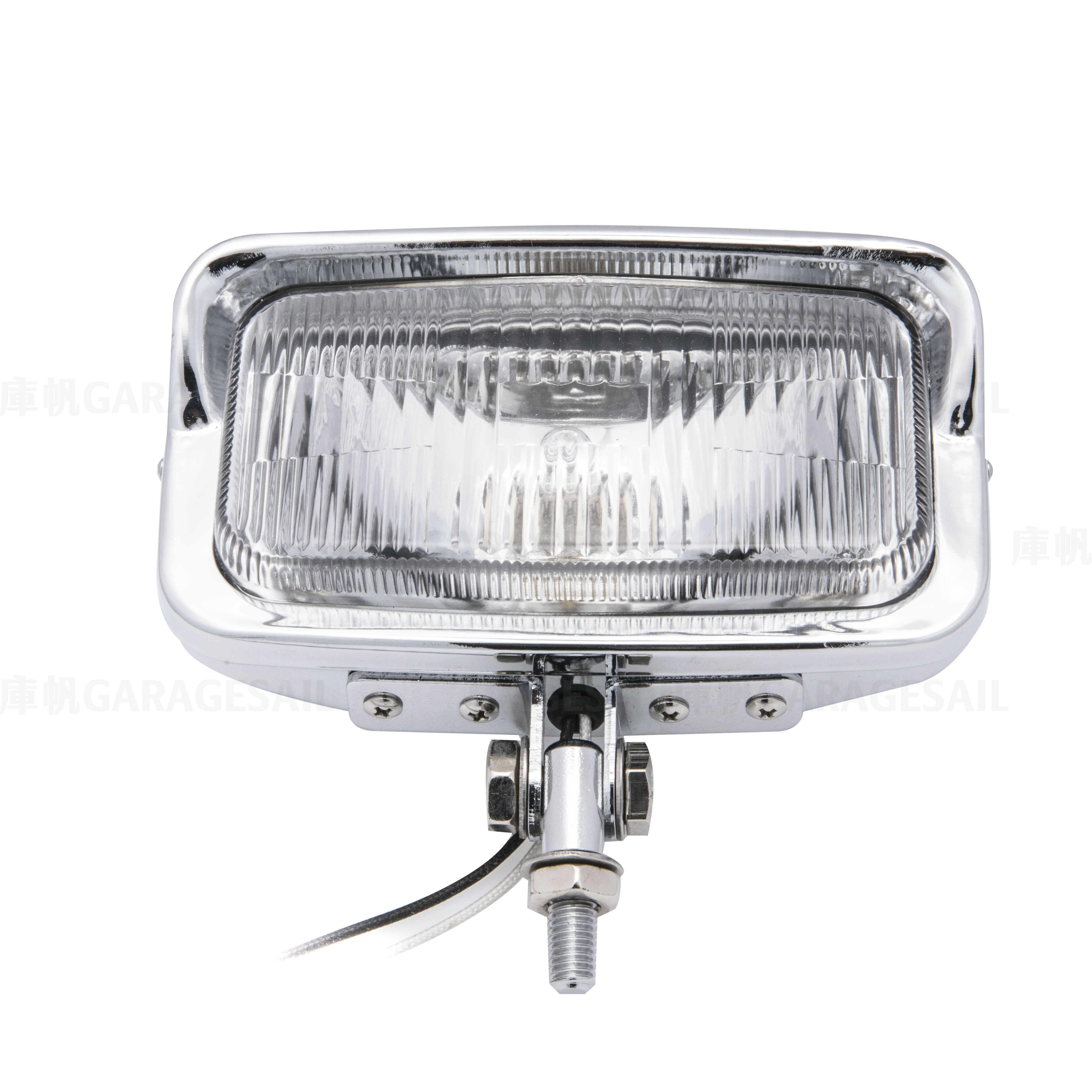 長方形 下鎖式 燈眉大燈 電鍍銀