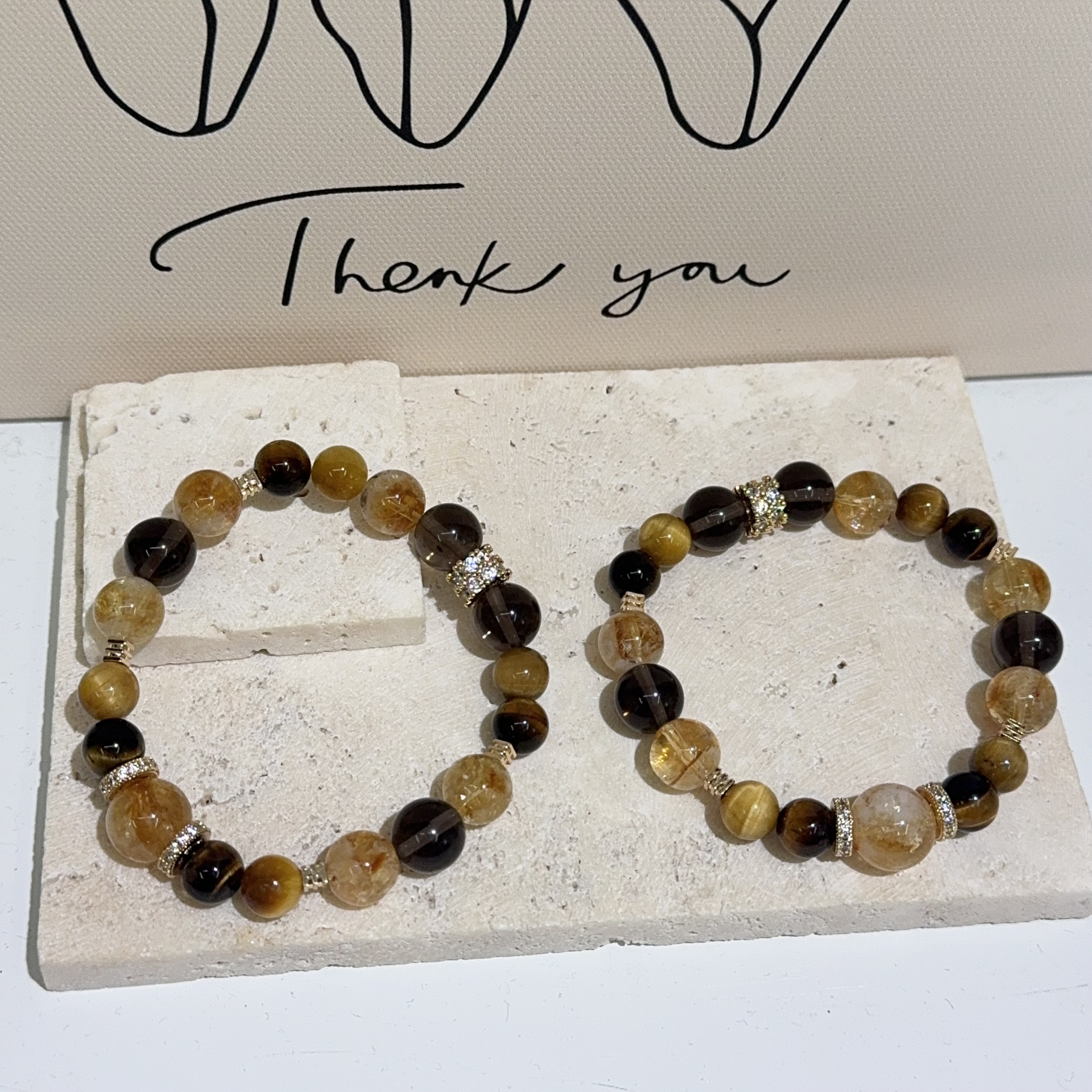 升級金霸黃水晶拼黃虎眼純銀DIY設計款