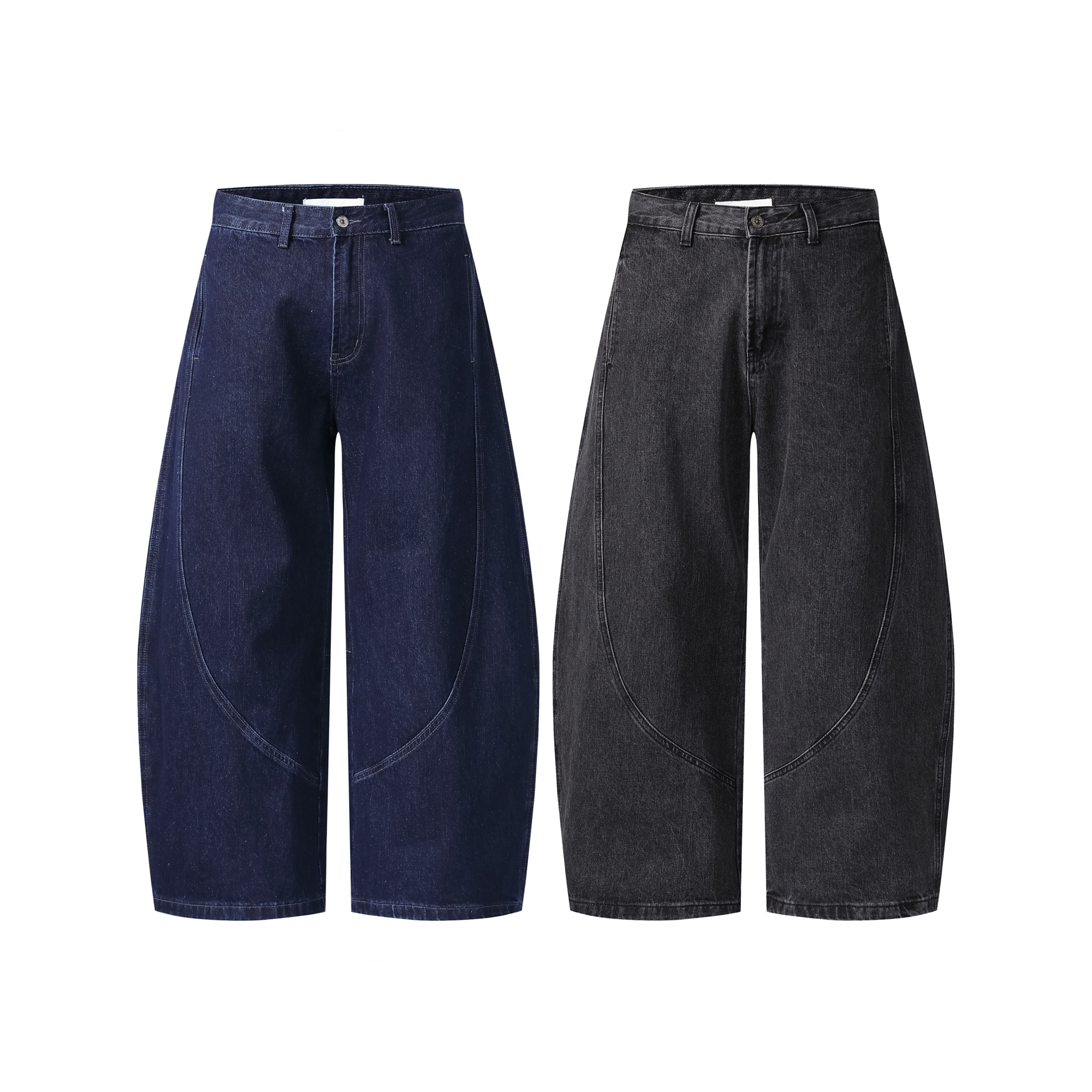 《S.V》原色丹寧線型彎刀褲