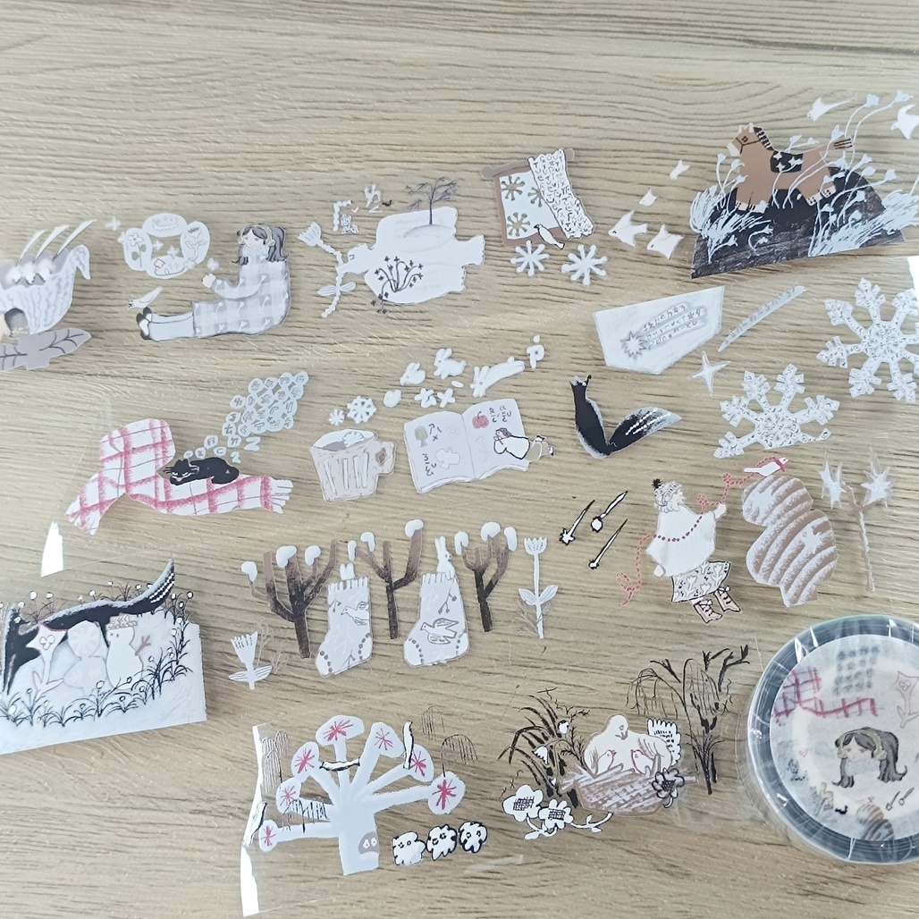 何包蛋．淺藍色的日子 4cm亮面PET膠帶 <整捲/分裝>