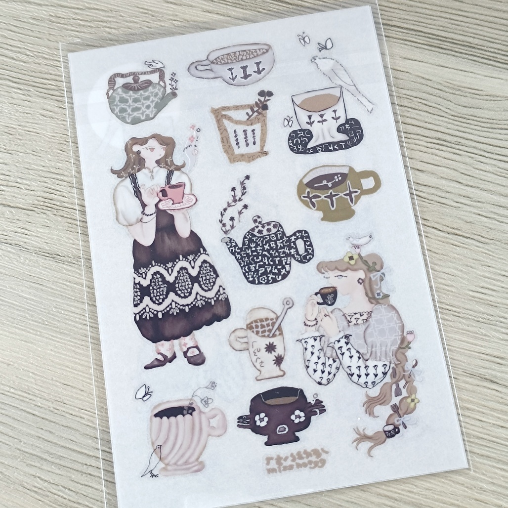 何包蛋．好多咖啡 轉印貼紙