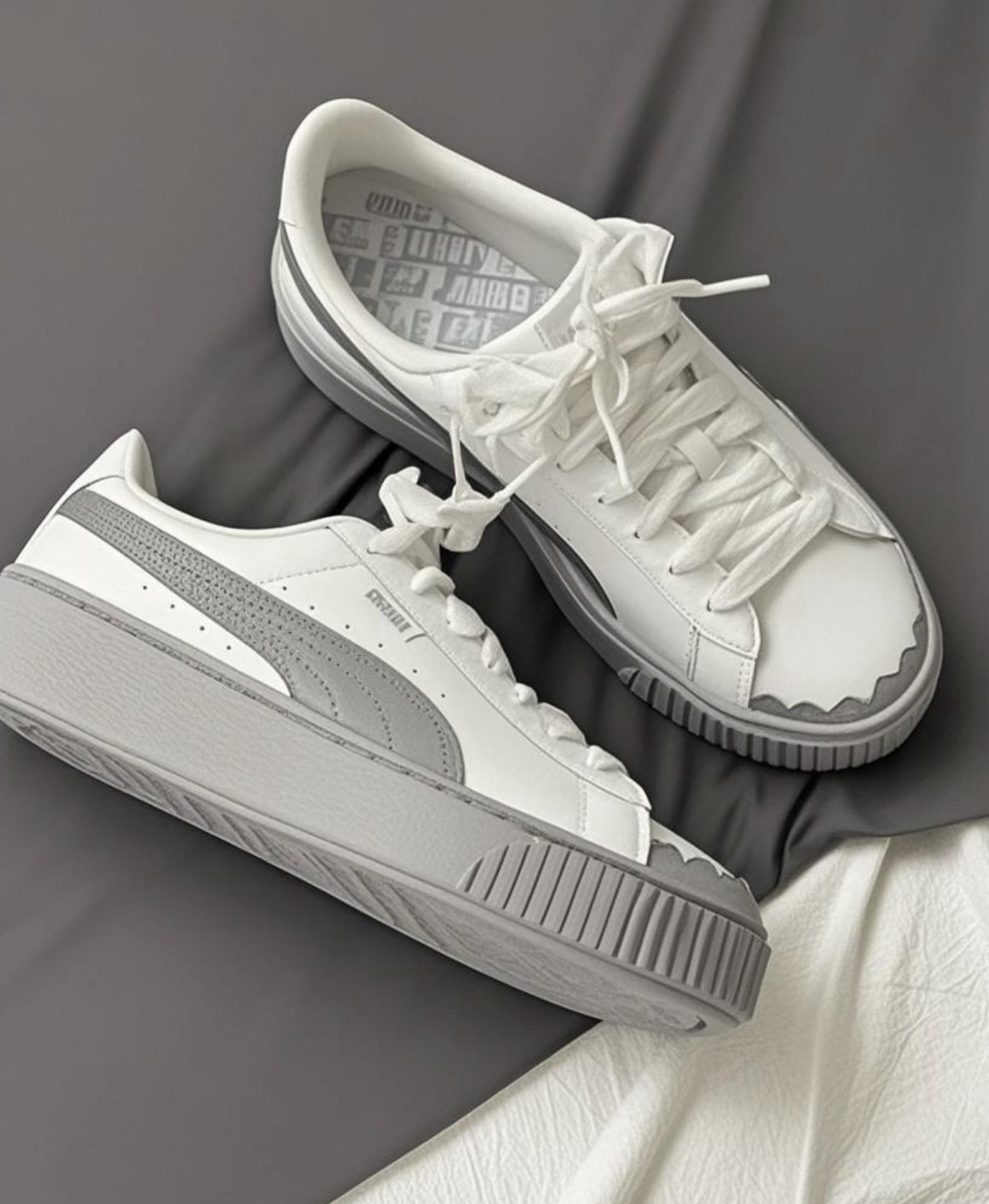 PUMA Mostro 灰色女款 潮流低幫板鞋｜未來感 × 街頭魂