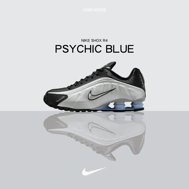 Metallic Silver Black Psychic Blue