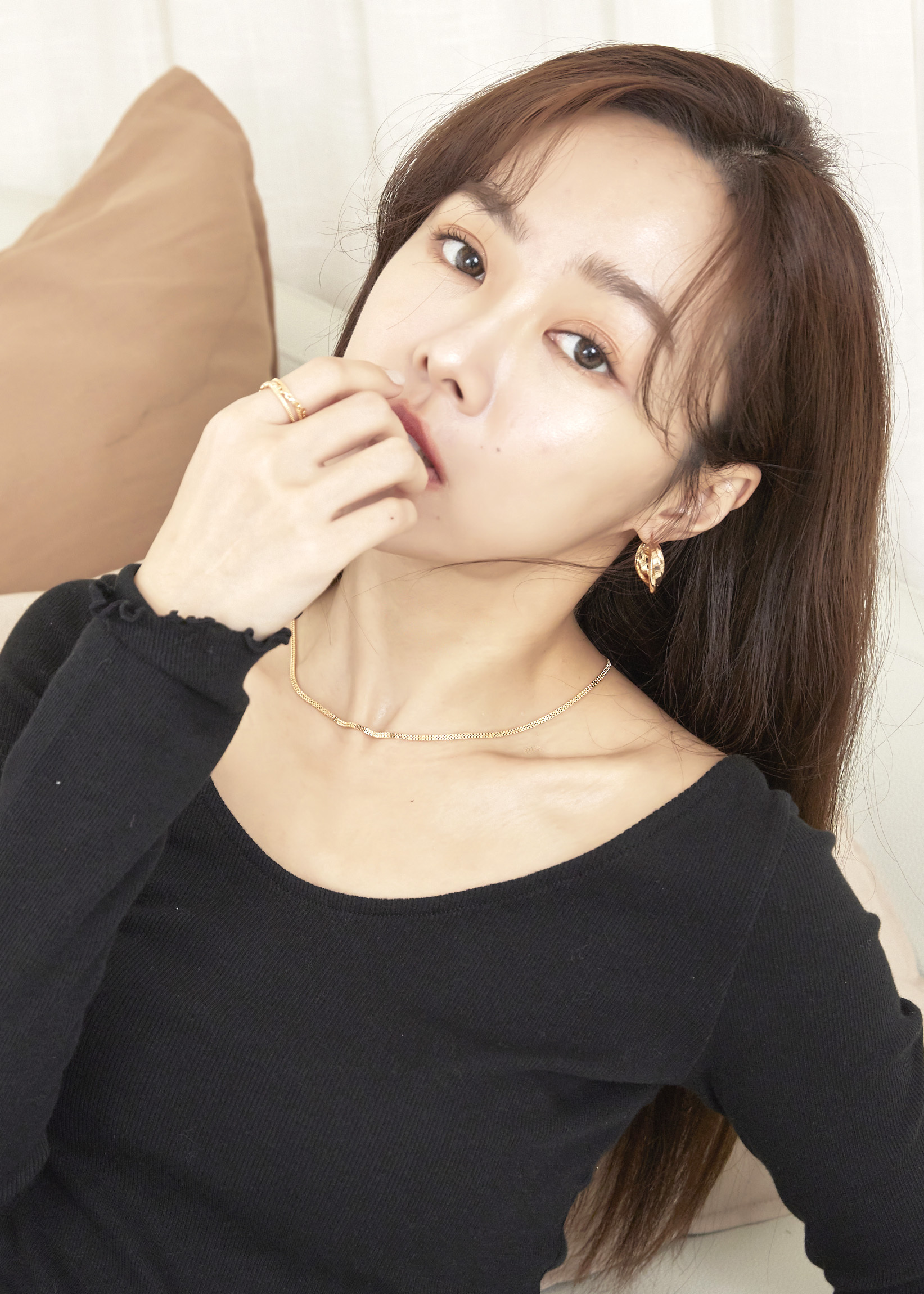 簡約細紋方塊 項鍊