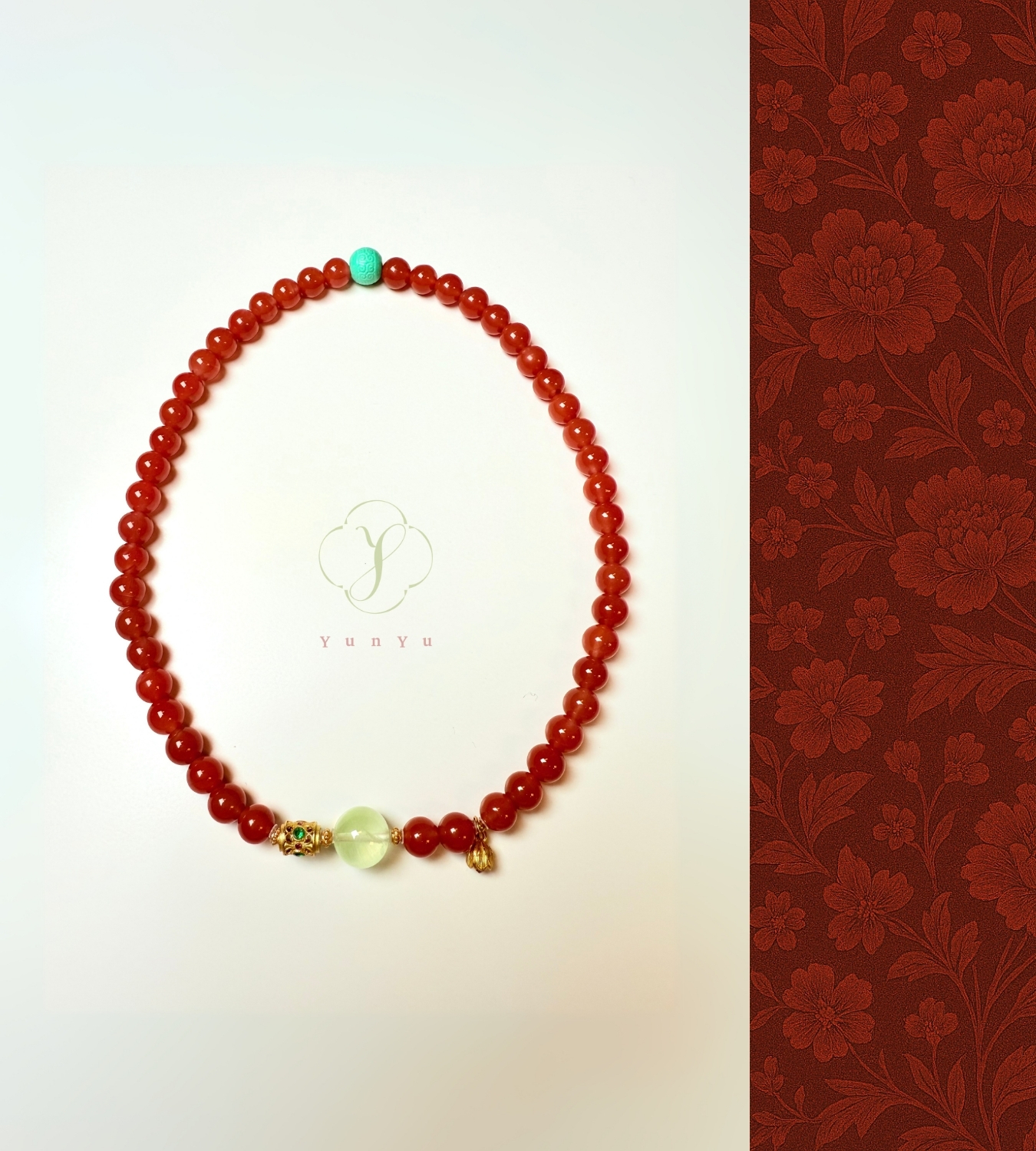 曜火藏金(南紅/黃水晶)