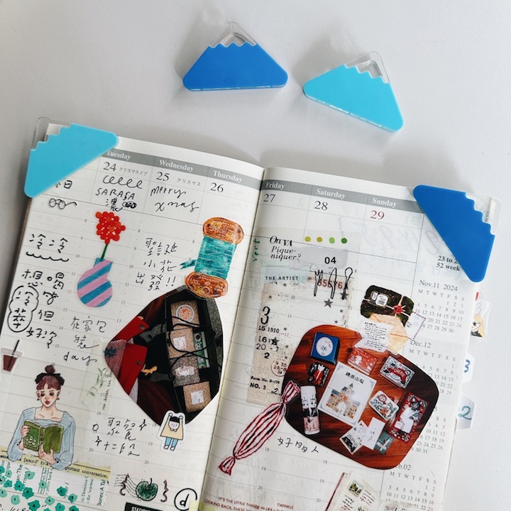 富士山造型  2入 三角邊夾 萬用夾|日本SUN-STAR