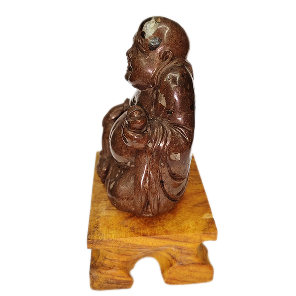 彌勒佛{澎湖文石} 精品擺件6公分【十方】124091