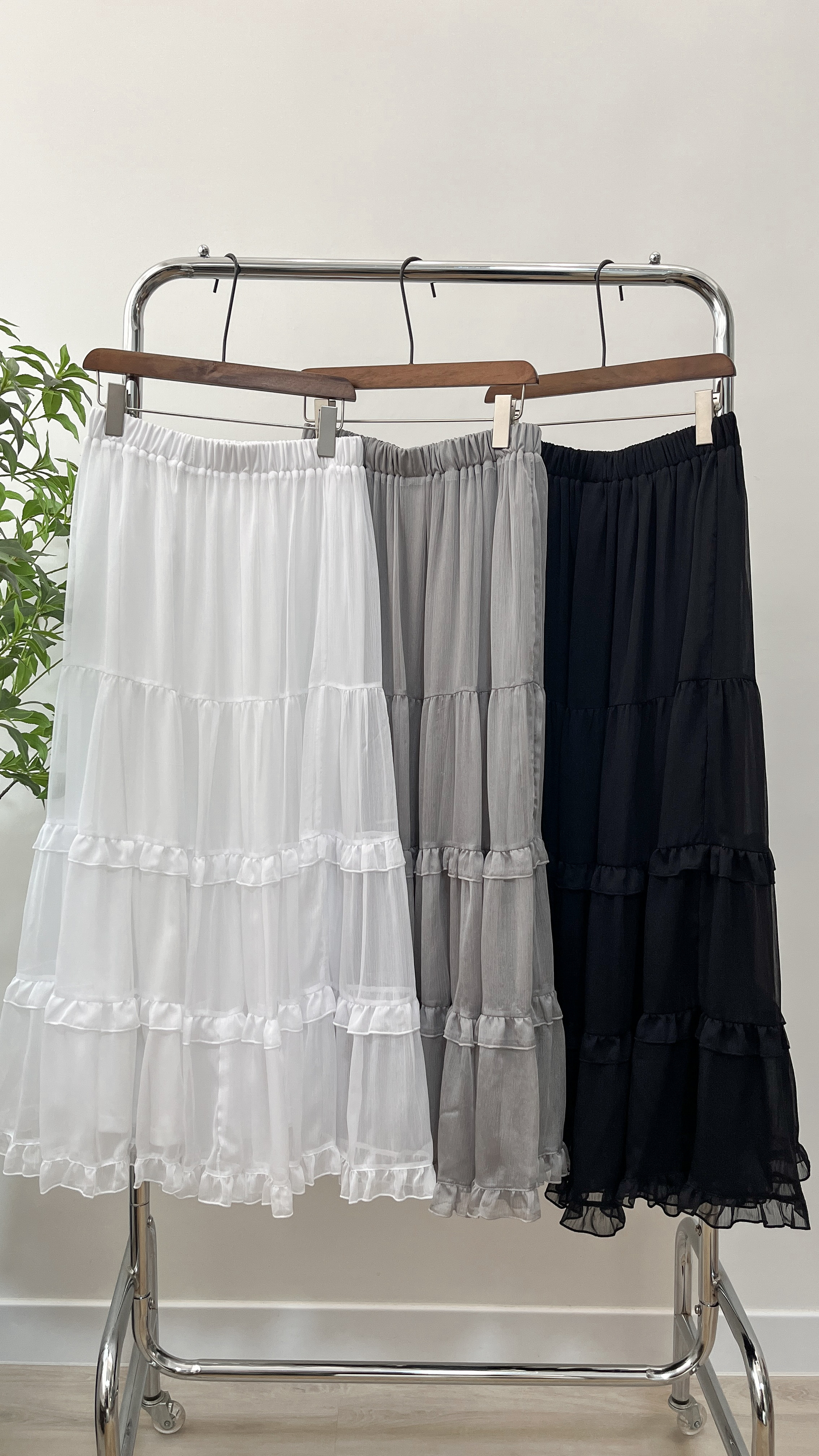 預訂｜透紗層次感Ruffle Skirt (3色入)