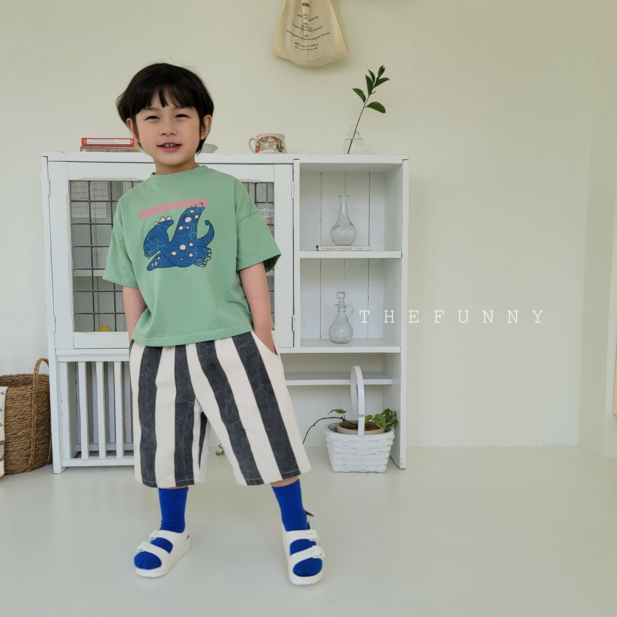 韓國 The Funny- 25夏 繽紛色系直條褲（兩色）