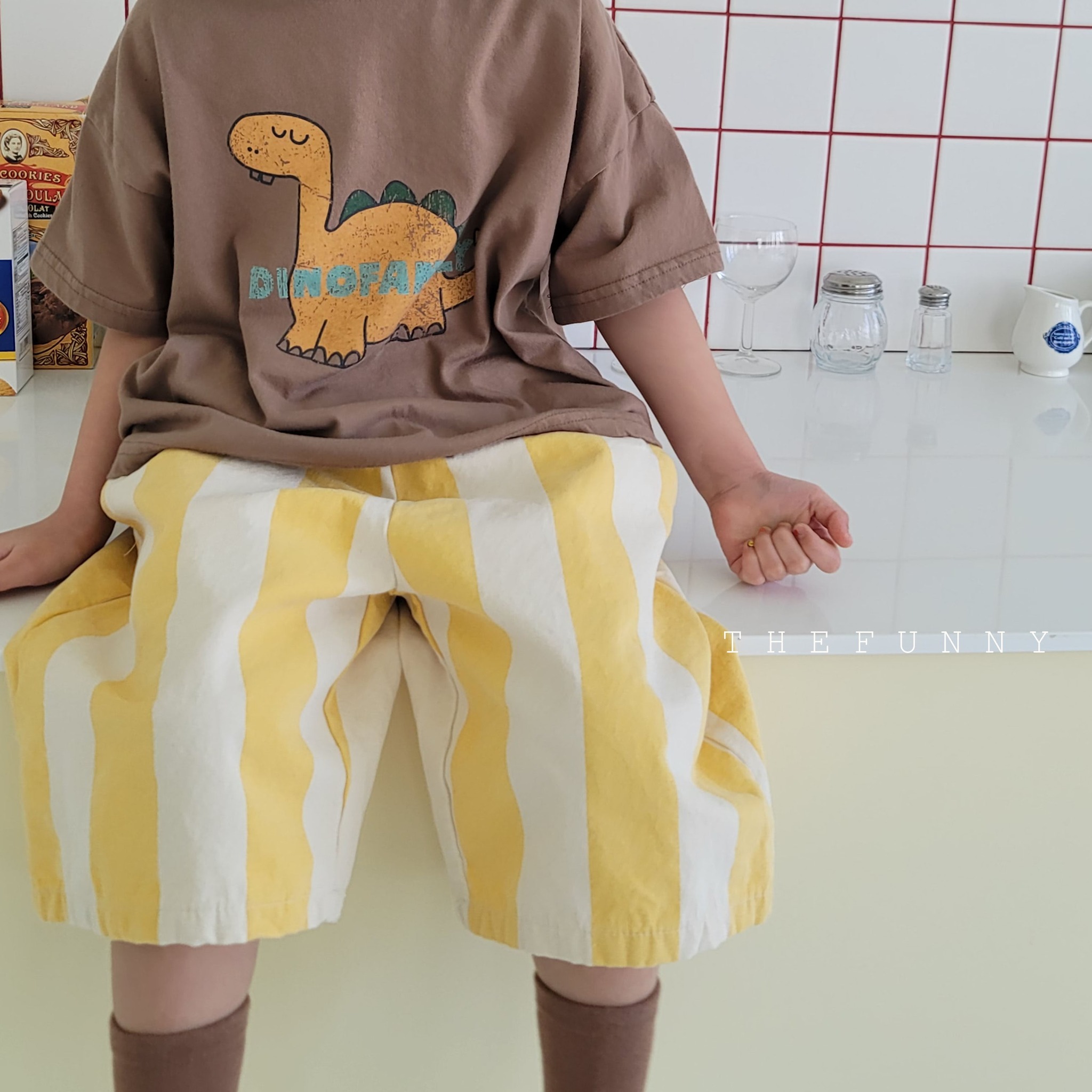 韓國 The Funny- 25夏 繽紛色系直條褲（兩色）