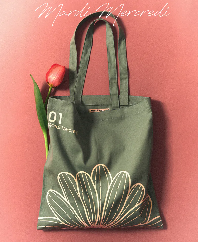 預 購 產 品【預計四月底到港】丨韓國Mardi Mercredi CANVAS BAG Flower 圖案 5色