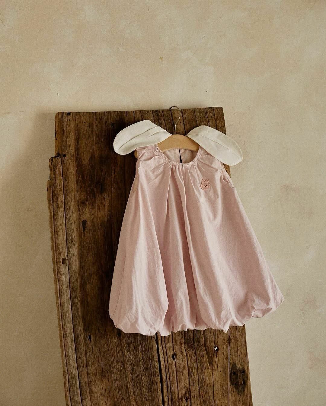 25S/S DTD夢幻兔兔小天使花苞連身裙