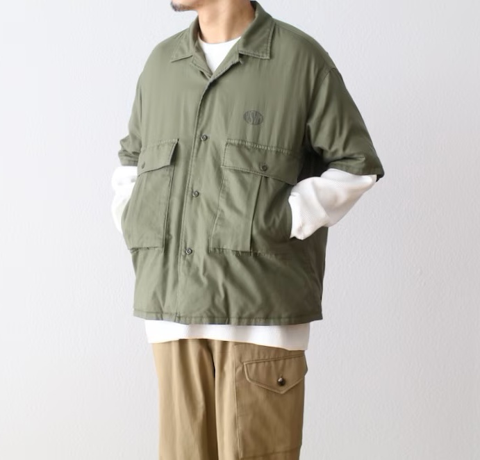 RE-STOCK: VISVIM CORNET (DOWN) SHIRT S/S *羽絨 - OLIVE PRE ORDER ITEM (預訂中)