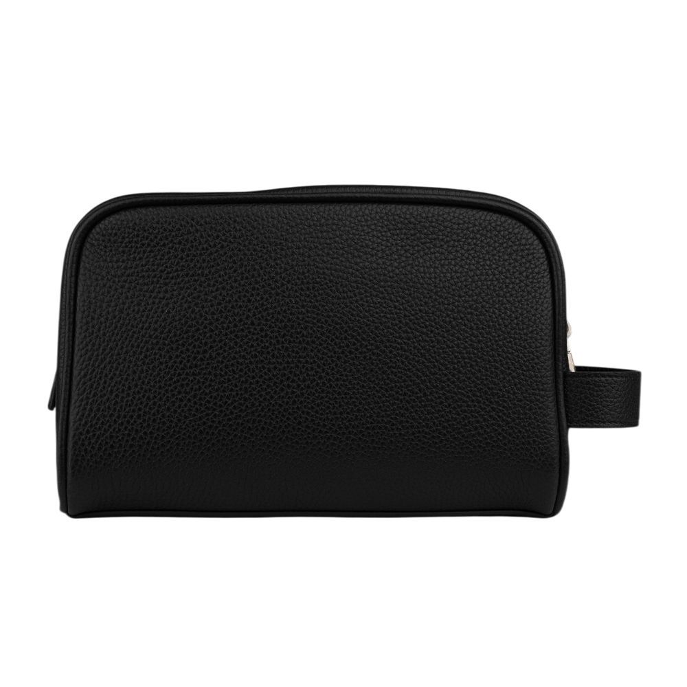 【BALLY】Ribbon 紅白條紋牛皮手拿包/萬用包/盥洗包(黑色) 6306534