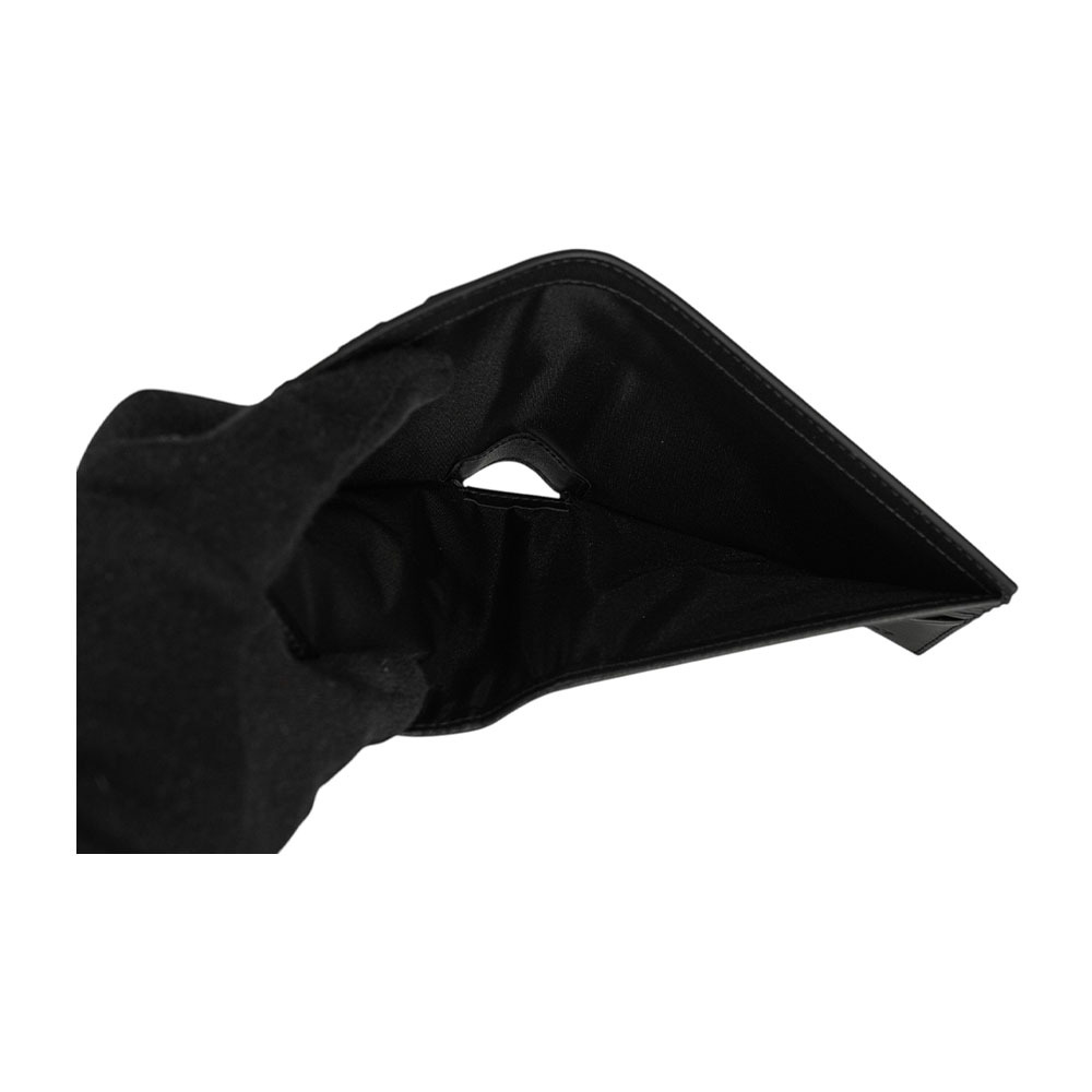 【BALLY】Mythos 紅白條紋再生牛皮對開8卡短夾(黑色) 6308573