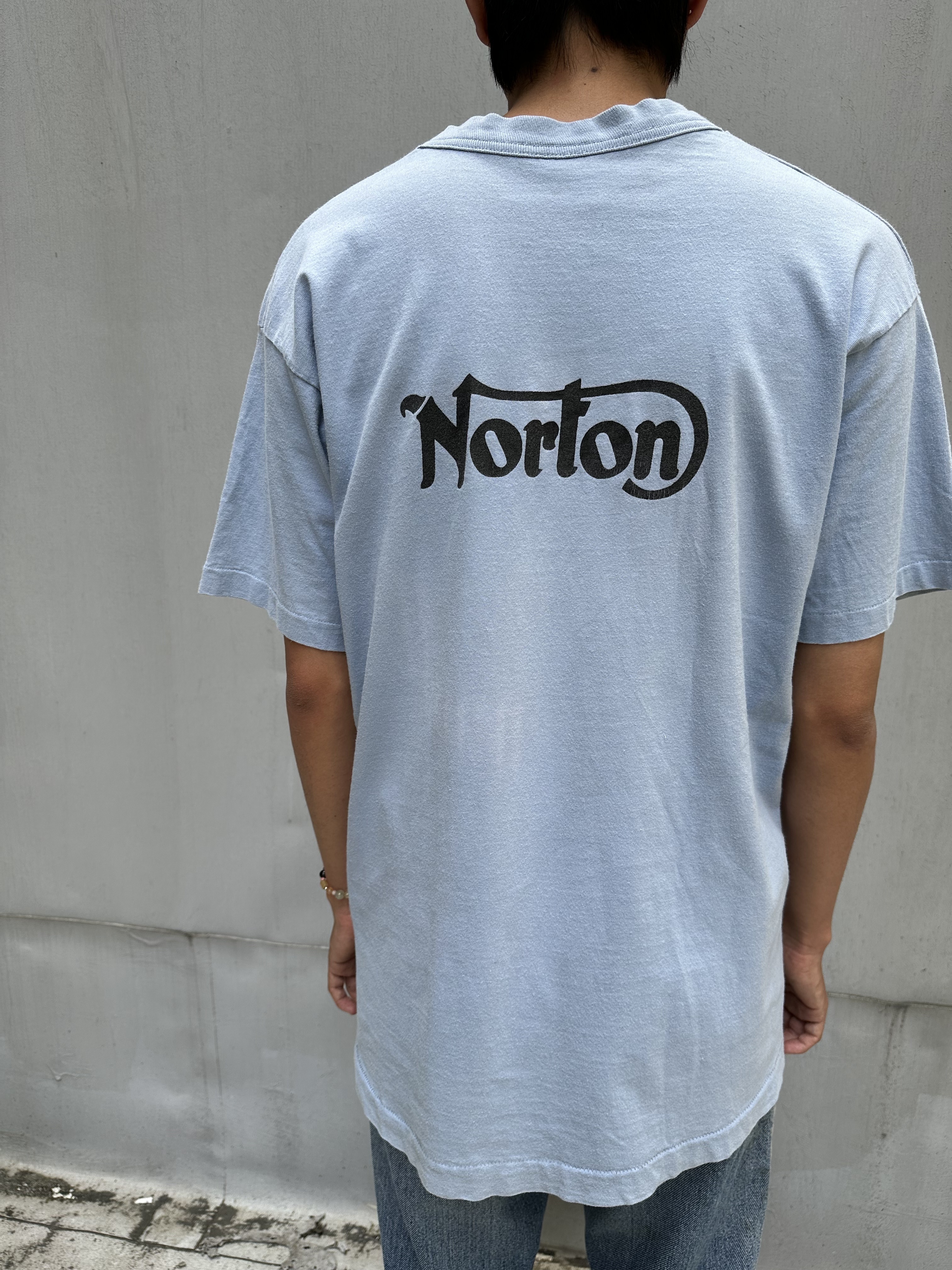 90s NORTON Print Tee Made in USA