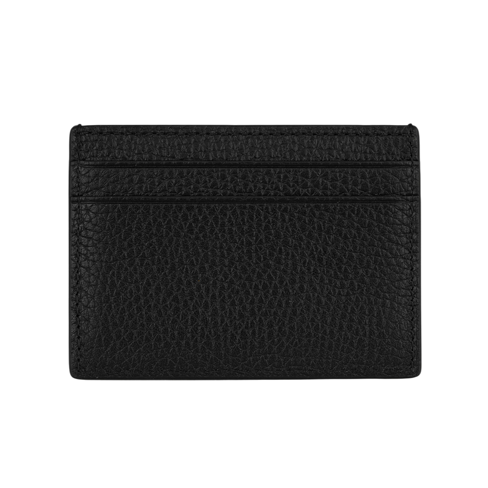 【BALLY】Ribbon 黑白條紋牛皮4卡卡片夾/名片夾(黑色) 6304887