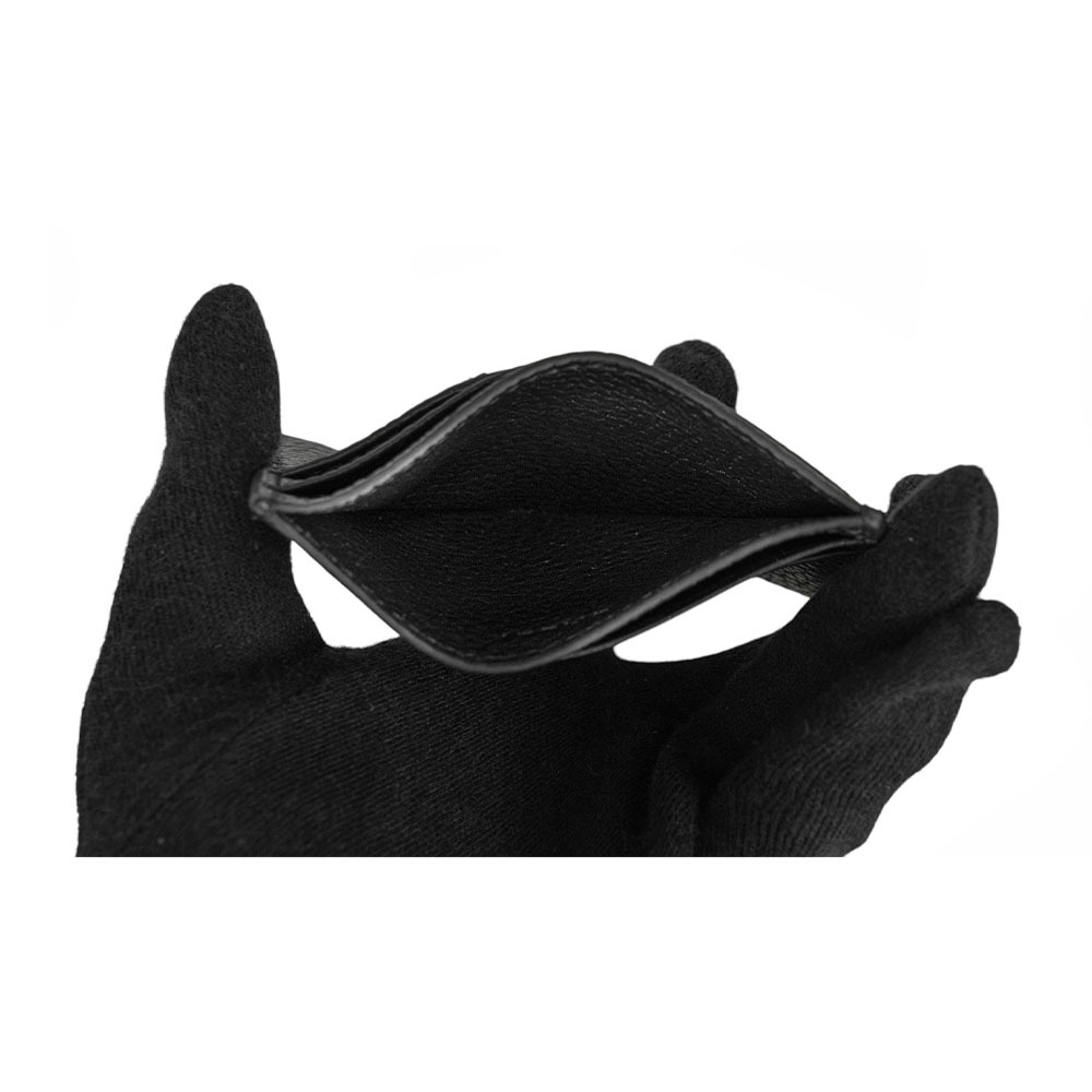 【BALLY】Ribbon 黑白條紋牛皮4卡卡片夾/名片夾(黑色) 6304887