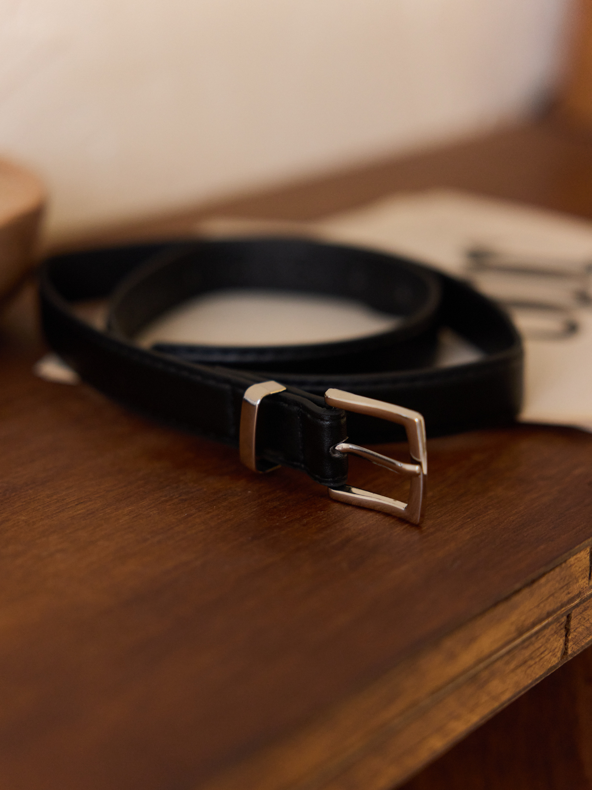 都會感方釦金屬皮帶