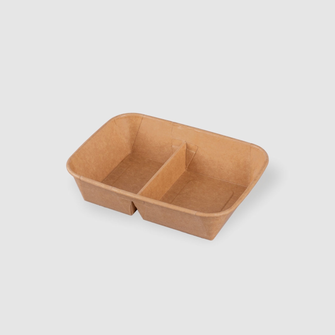 捲邊紙餐盒-牛皮 二分格 800ml