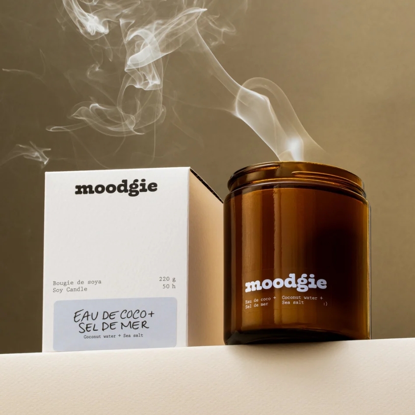 moodgie 香氛蠟燭 - 椰子水 + 海鹽 Coconut Water + Sea Salt Soy Candle