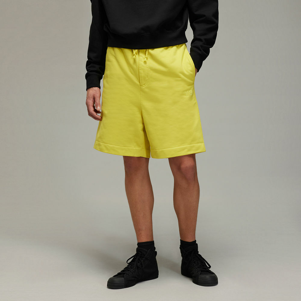 【 Y-3 M FT SHORTS 棉短褲 - 月光黃 】