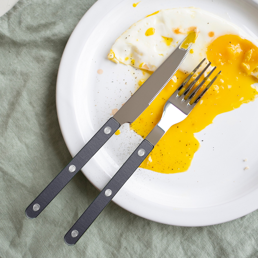 SABRE | Bistrot 復古珠光水晶鈕扣系列 | 主餐叉子 | 亮面 | 多色選擇