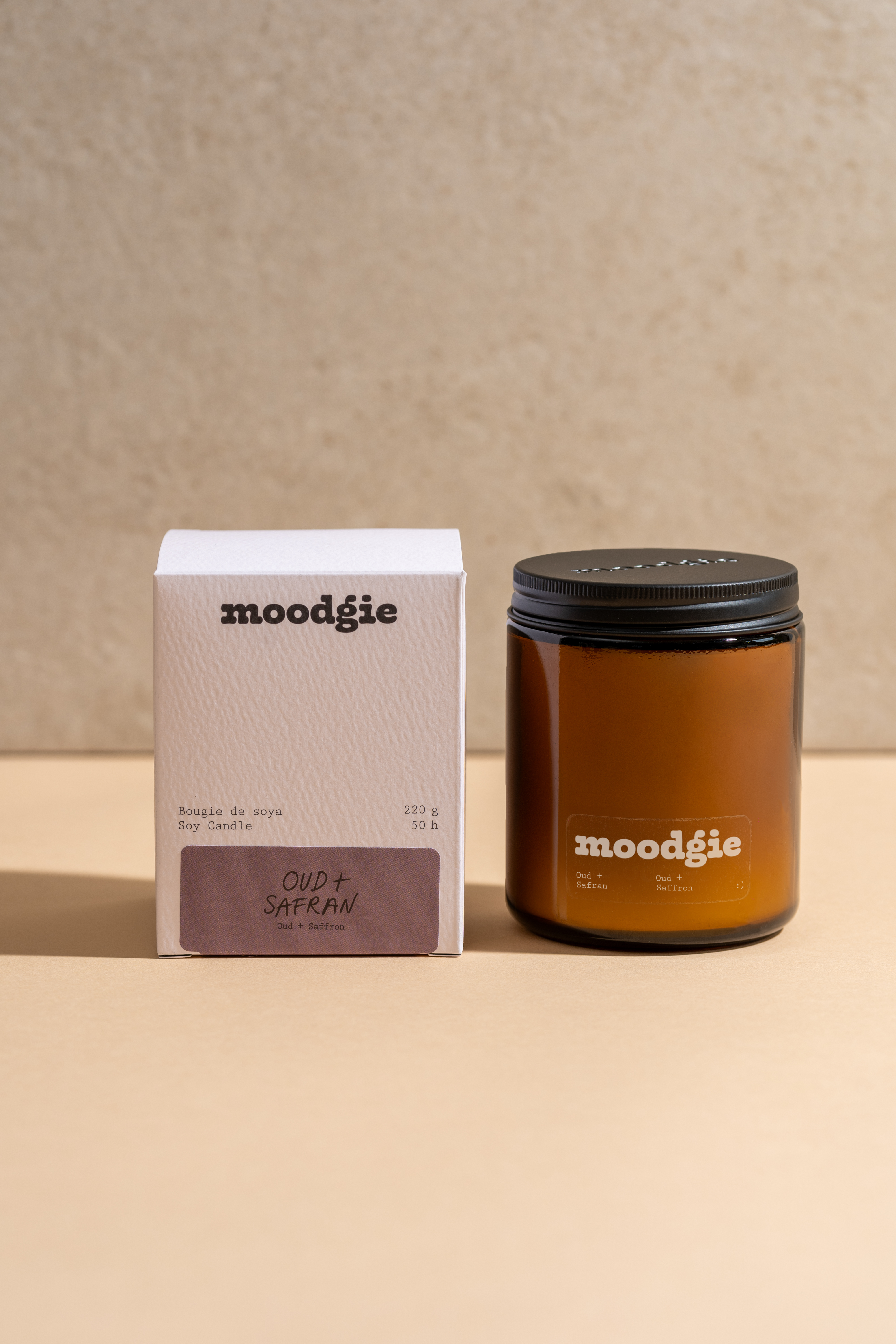 moodgie 香氛蠟燭 - 沉香 + 番紅花 Oud + Saffron Soy Candle