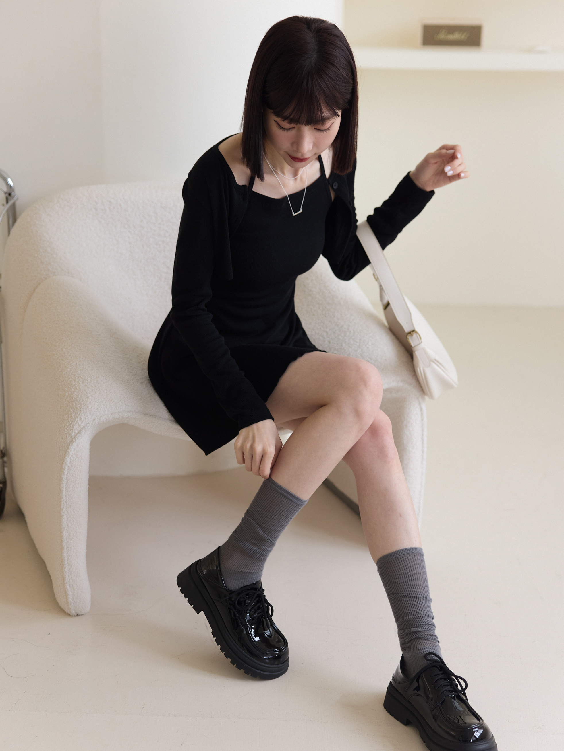 裸肌清透感坑紋薄長襪