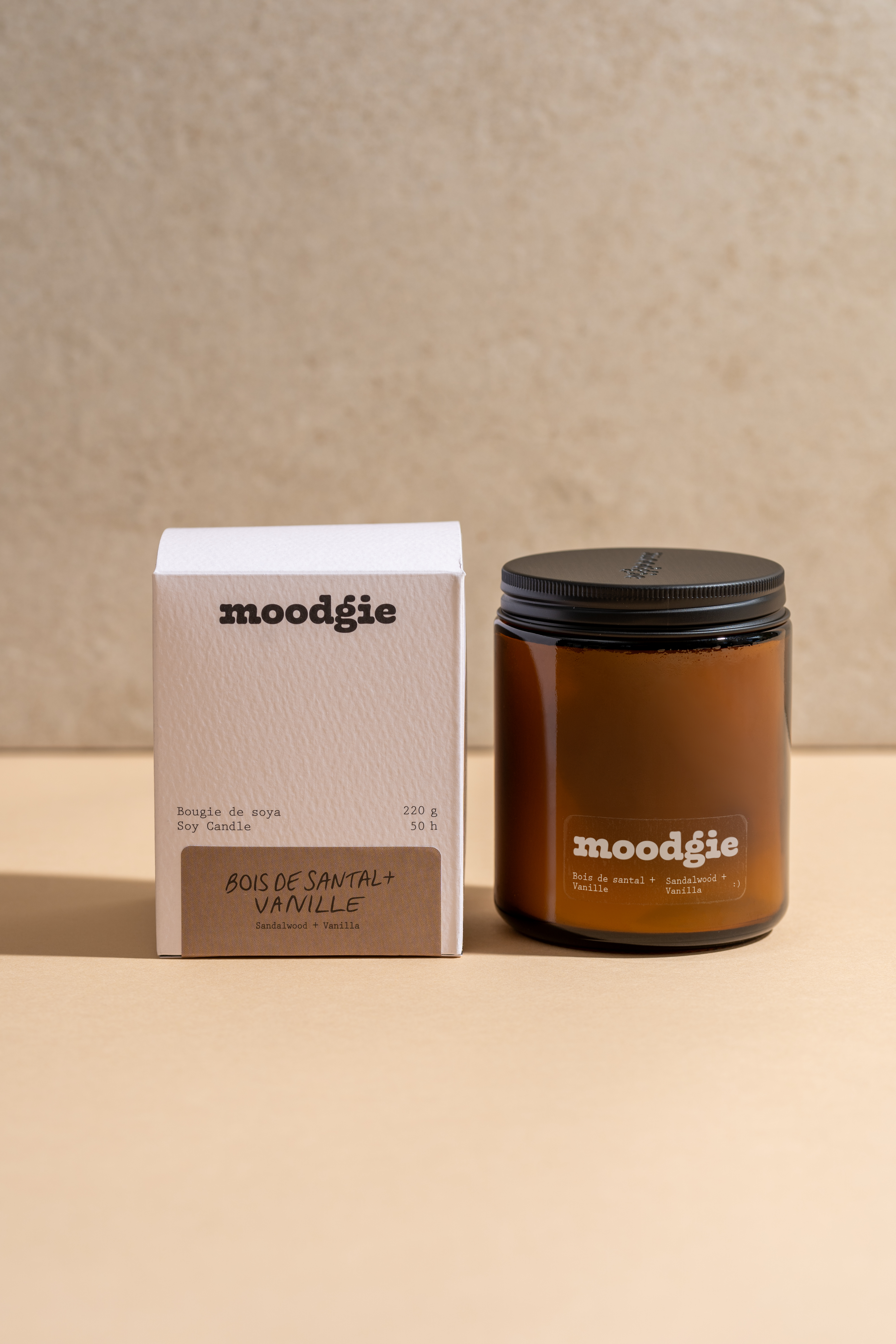 moodgie 香氛蠟燭 - 檀木 + 香草 Sandalwood + Vanilla Soy Candle